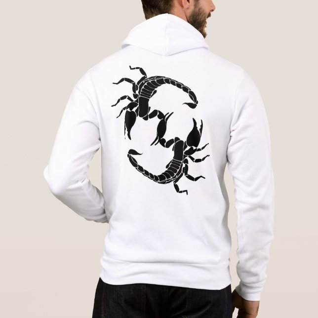 Camiseta Letra Preta e Branca S - Dois Escorpiões (Verso)
