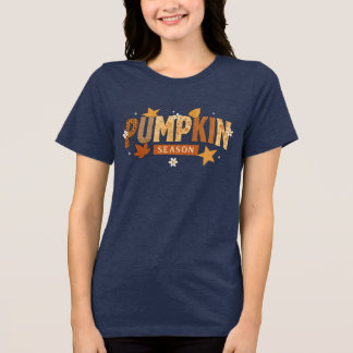 Camiseta Letra Pumpkin Season Autumn Pattertering com Flora
