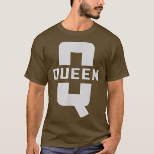 Camiseta Letra Rainha Figurino Q Casais Correspondentes Don