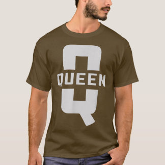 Camiseta Letra Rainha Figurino Q Casais Correspondentes Don