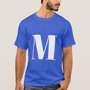 Camiseta Letra Real Profunda Inicial Monograma Na moda mode