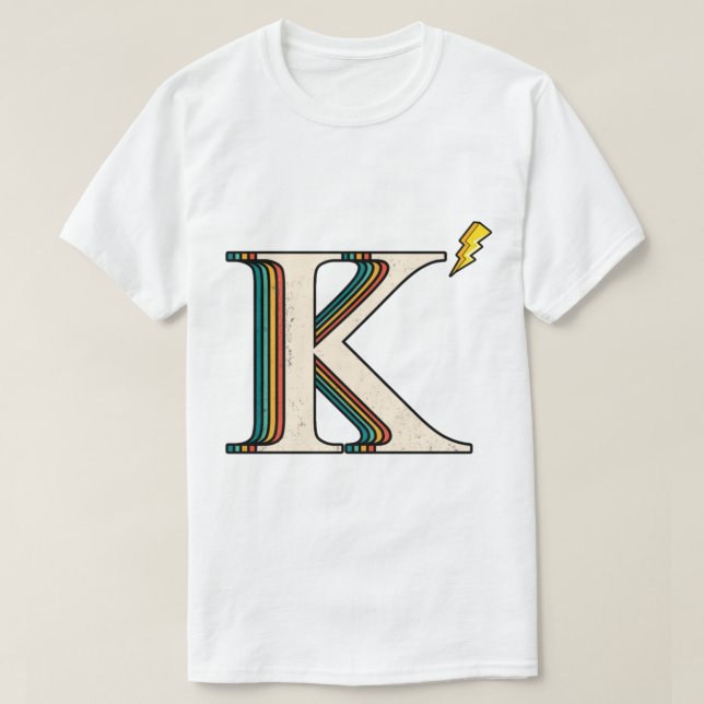 Camiseta Letra Retro Kappa K Transparente (Frente do Design)