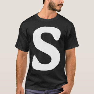 Camiseta Letra s minúscula alfabeto correspondente a hallow