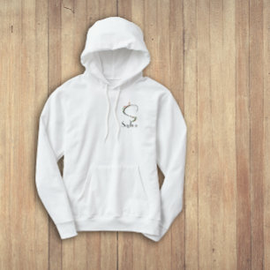 Camiseta Letra S preta de flores silvestres de aquarela