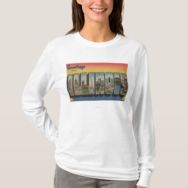 Camiseta Letra ScenesIllinois 2 de IllinoisLarge (Frente)