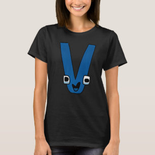 Camiseta Letra Sorriso V alfabeto Lore