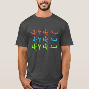 Camiseta Letra Tetragrammaton Multi-Color Paleo Hebraico