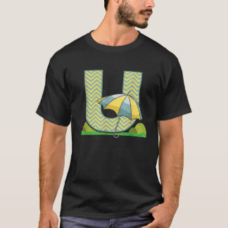 Camiseta Letra U Úmbrella Alphabet Sobrenome Vogal inicial