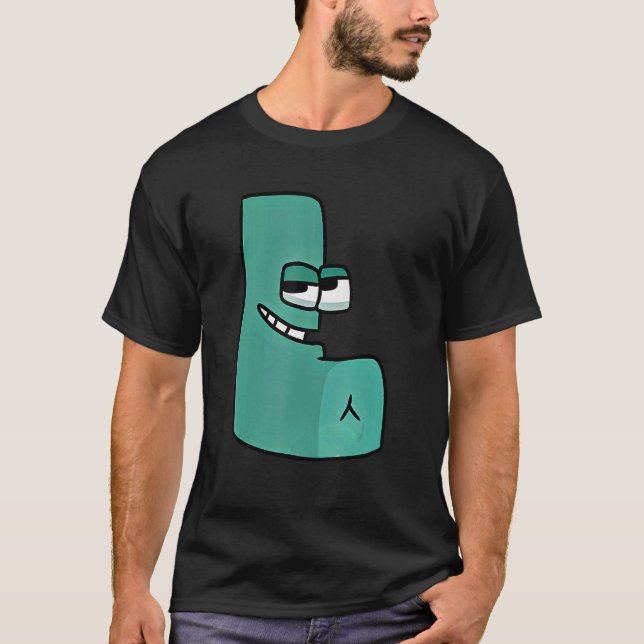 Camiseta Letra Verde L Alfabet Lore (Frente)