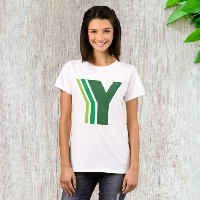 Camiseta Letra Verde Y (Criador carregado)