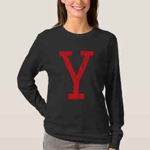 Camiseta Letra Y maiúscula alfabeto clássico inicial