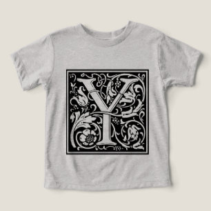 Camiseta Letra Y Monograma Medieval Arte Nova