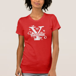 Camiseta Letra Y Monograma Nome inicial Vermelho