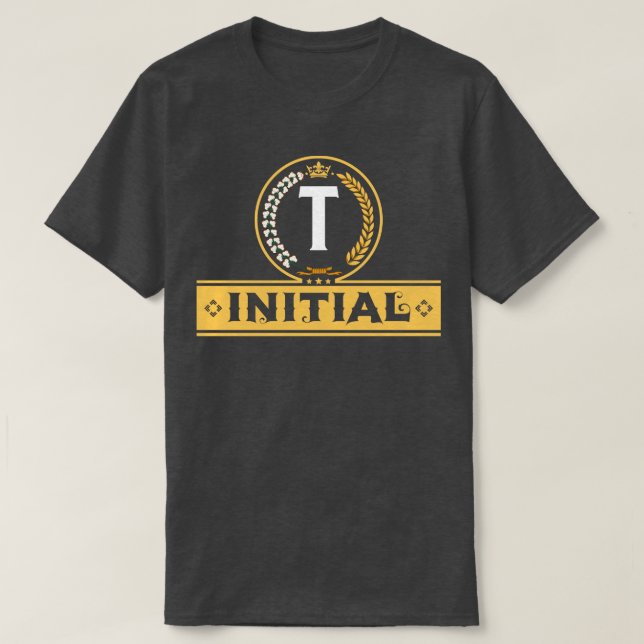 Camiseta letras alfabéticas T (Frente do Design)