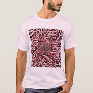Camiseta letras árabes rosa