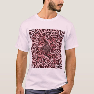 Camiseta letras árabes rosa