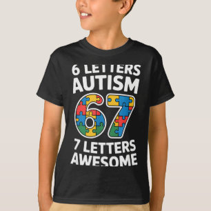 Camiseta Letras Autismo Incrível 67 Ilustração de Conscient