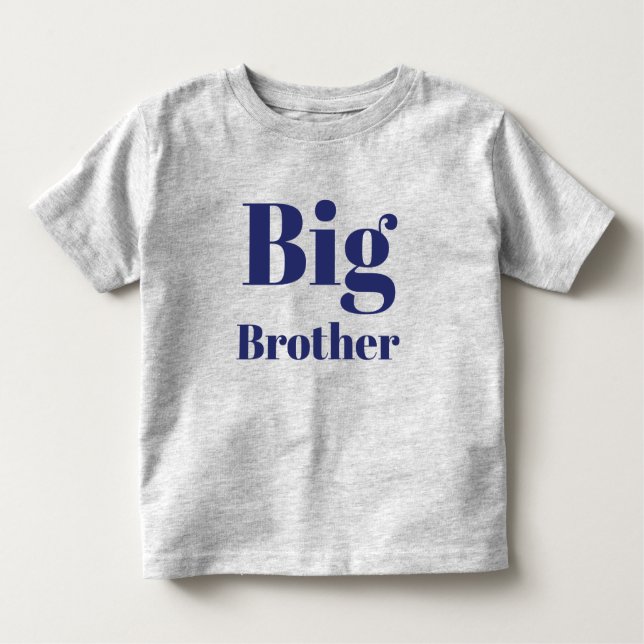 Camiseta Letras azuis do marinho Big Brother bonitinhas (Frente)
