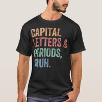 Letras Capital E Períodos Bruh Teacher Engraçado