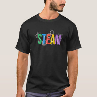 Camiseta Letras Coloridas de Vapor para Professor do Progra