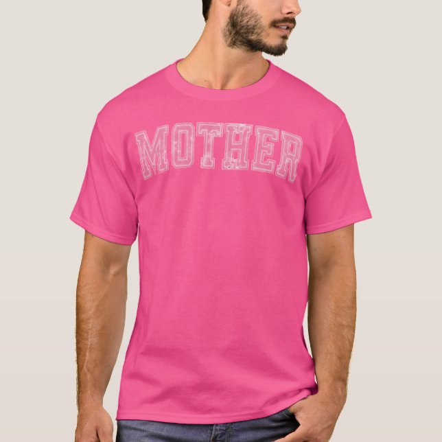 Camiseta Letras Cor-de-rosa da Madre-Variedade meteorológic (Frente)