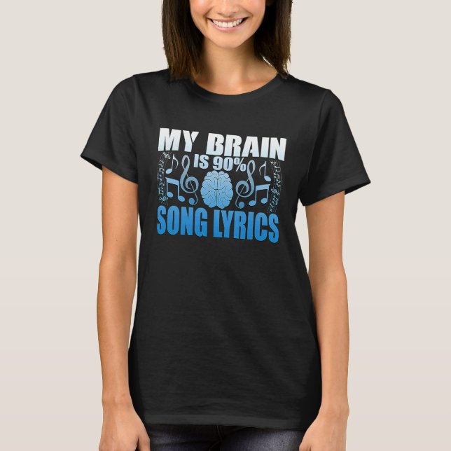 Camiseta Letras da música My Brain Is 90 (Frente)
