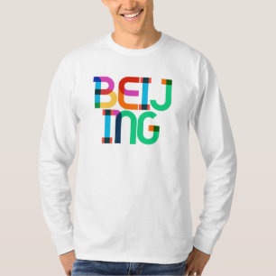Camiseta Letras de Arte Pop de Pequim China