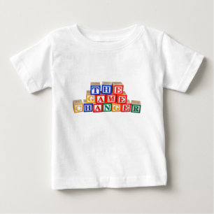 Camiseta Letras de bloco de apartamentos do cambiador do