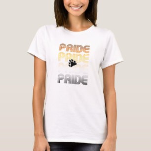 Camiseta Letras de Design do Padrão de Pista do Orgulho de