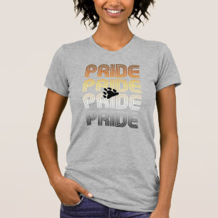 Camiseta Letras de Design do Padrão de Pista do Orgulho de