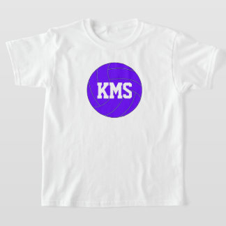 Camiseta Letras de Escola Personalizada de Voleibol de Roxo