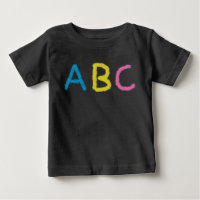 Letras de giz coloridas ABC