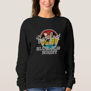Camiseta Letras de Música Country Jean Night Blue Barefoot