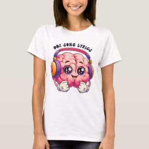 Camiseta Letras de música de 90%