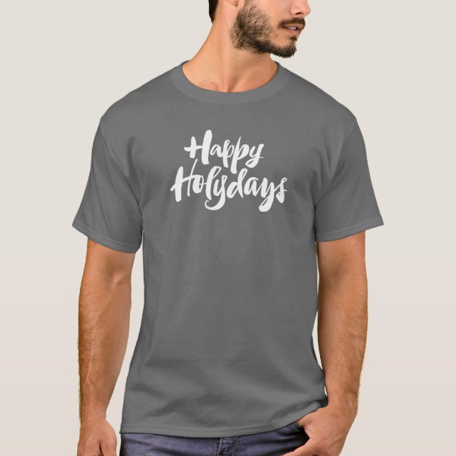 Camiseta Letras de Natal Felizes Cristãs (Frente)