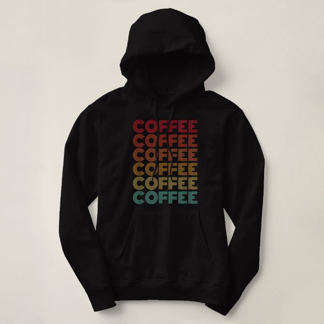 Camiseta Letras De Vintagem Do Café (Frente do Design)
