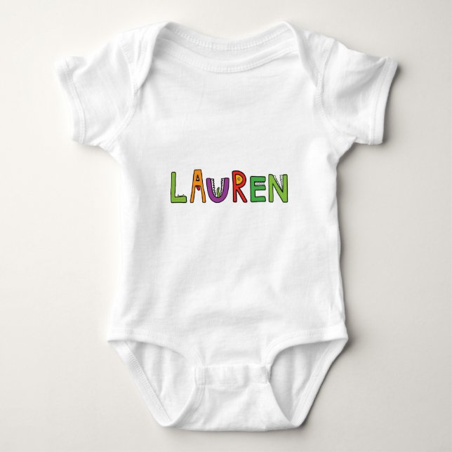 Camiseta Letras do monstro de "Lauren" (Frente)