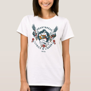 Camiseta "Letras e Liquor de Coração, 1975" Retro Pinup