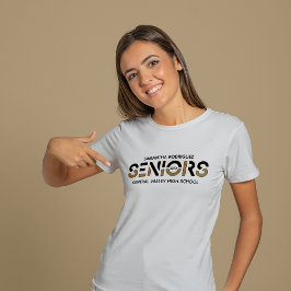 Camiseta Letras em fatias de Mais velho de duas cores preta