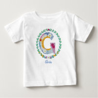 Letras Flores "G" Inicial com Nome Personalizado