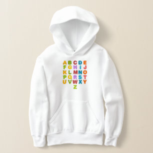 Camiseta Letras Fofas Aprendizado Divertido Alfabeto Cor de