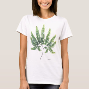 Camiseta Letras grandes da samambaia de Maidenhair