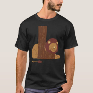 Camiseta Letras infantis L Alfabeto ABCs Aprendizagem Safar