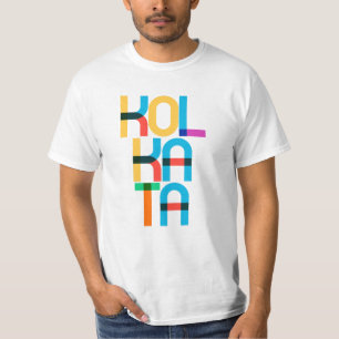 Camiseta Letras Pop Art de Calcutá Índia