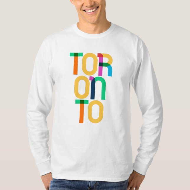 Camiseta Letras Pop Art de Toronto Canadá (Frente)