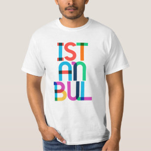 Camiseta Letras Pop Art Istambul Turquia