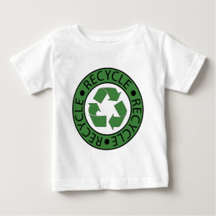Camiseta Letras verdes do logotipo BK do reciclar