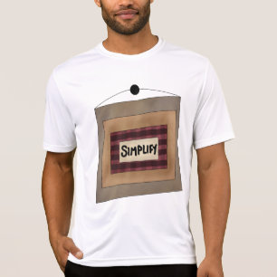 Camiseta Letreiro de Arte de Palavra Minimalista Rústica
