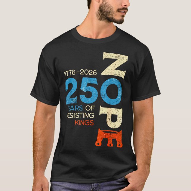 Camiseta Letreiro de protesto sem reis 28 de março de 2026 (Frente)