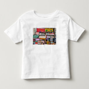 Camiseta Letreiros de néon nas ruas de Hong Kong